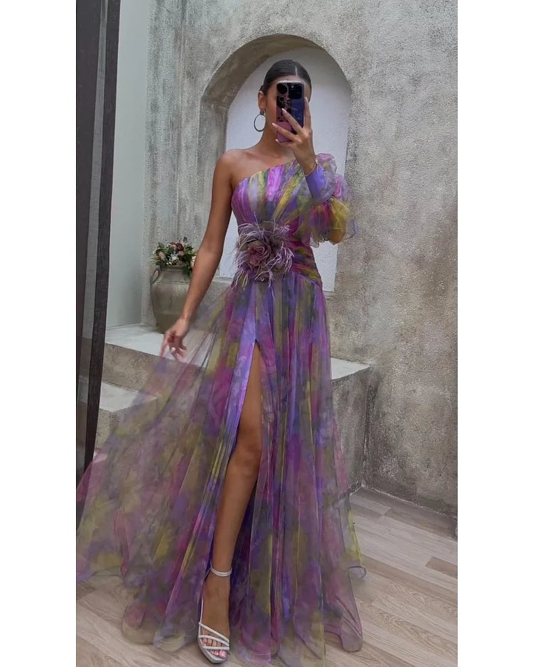 Lina – Vestido de Manga Larga Elegante y Cómodo