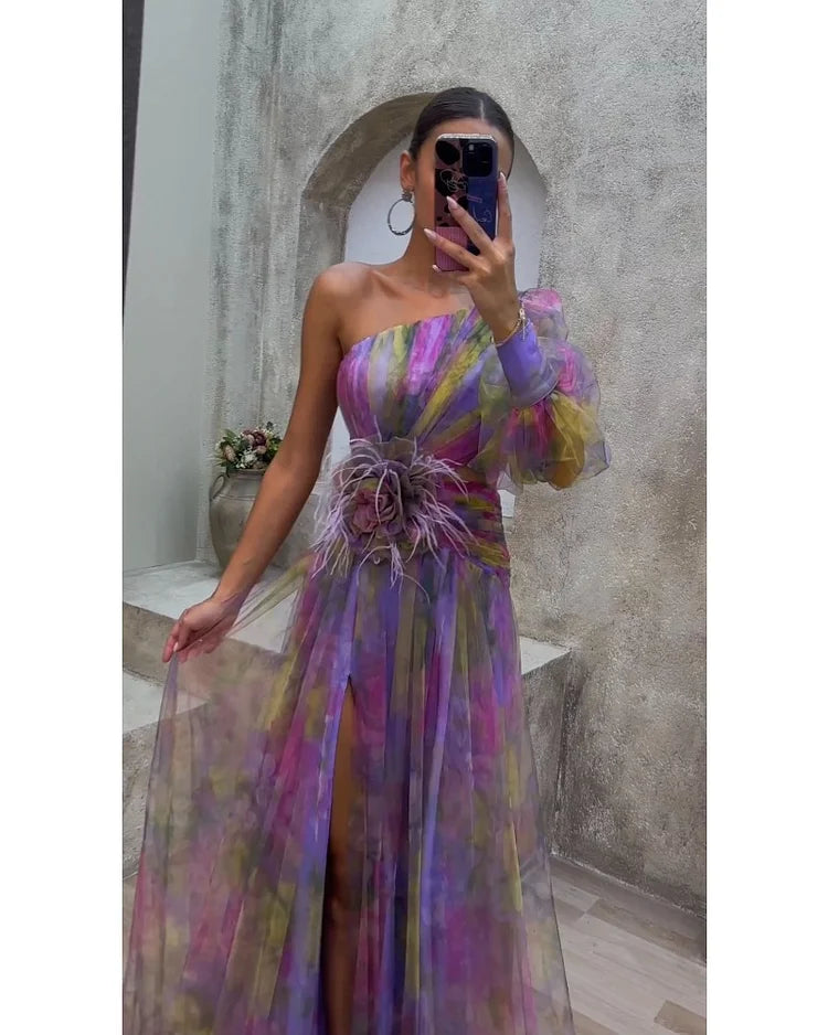 Lina – Vestido de Manga Larga Elegante y Cómodo