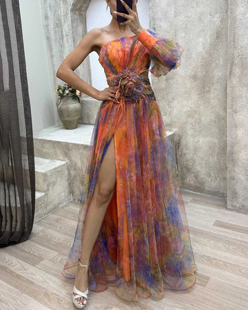 Lina – Vestido de Manga Larga Elegante y Cómodo